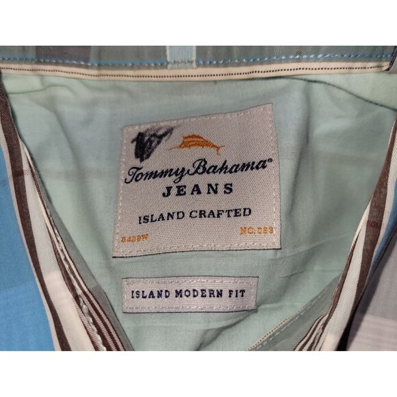 Tommy Bahama Sahara Sun Fade Island Crafted Plaid Dust Gray $128 MSRP Aloha NWOT - Picture 7 of 12